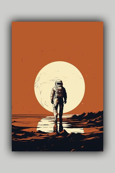 Luna Marissa Μινιμαλιστική αφίσα αστροναύτη Αφίσα τοίχου χωρίς πλαίσιο