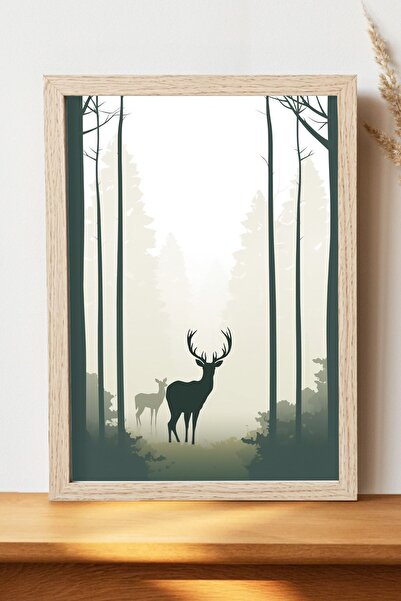 Luna Marissa Αφίσα ελαφιών - Αφίσα τοίχου από γυαλιστερό χαρτί χωρίς πλαίσιο