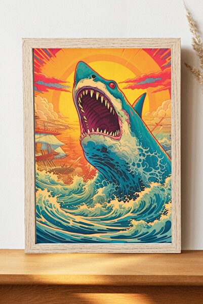 Luna Marissa Αφίσα καρχαρία - Αφίσα τοίχου από γυαλιστερό χαρτί χωρίς πλαίσιο