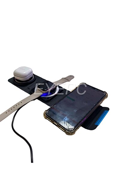 EYE PC 3 In1 Iphone -air Pods Kablosuz Şarj Manyetik Katlanabilir Şarj Istasyonu