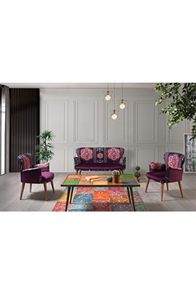 mobilyabazari Rio 2 1 1 Sehpalı Çay Seti (SALON, BALKON, OFİS, CAFE)