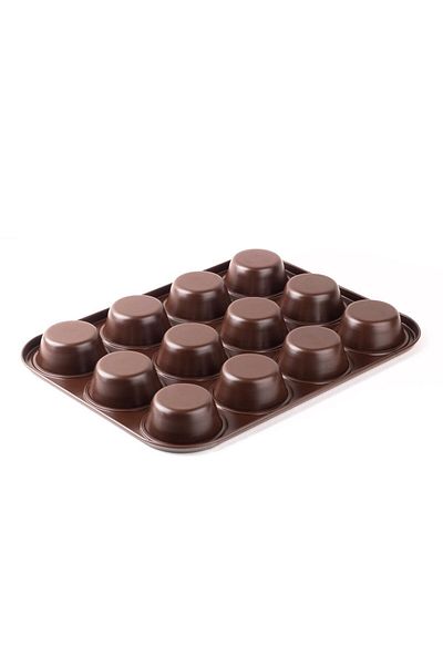 Tantitoni 006-01-BROWN 12 PIECES MUFFIN MOULD 27X35CM
