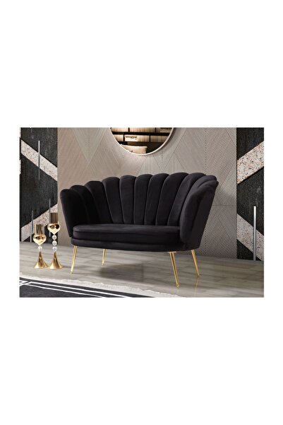 mobilyabazari Inci Çay Seti Ikili Koltuk (SİYAH)