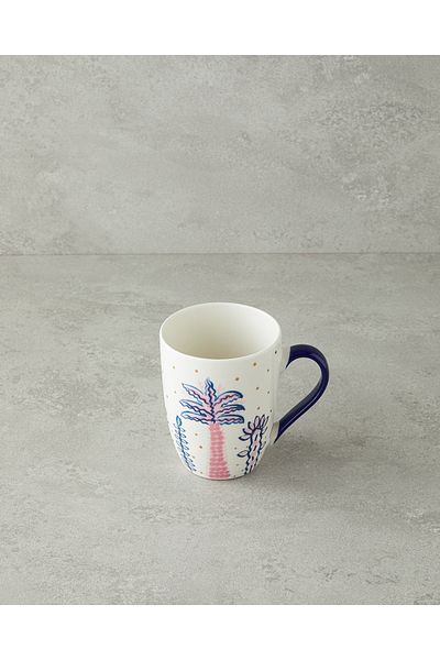 English Home New Bone China Mug - Pink and Blue