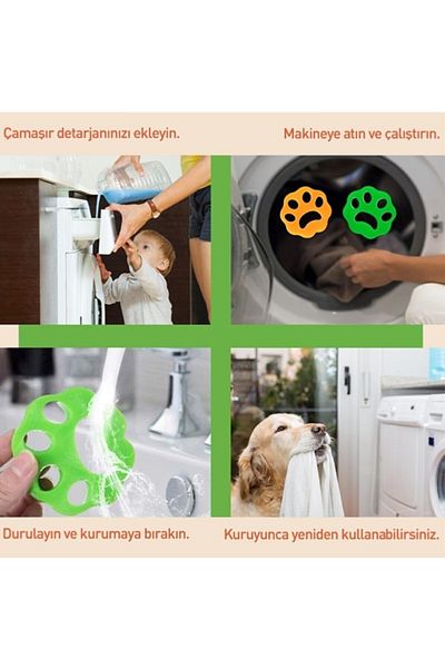 petlux Orange Hair Collector Washing Machine and Dryer - Single Pack