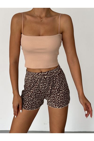 Look Forward γυναικείο μπεζ λουράκι καμιζόλα crop tank