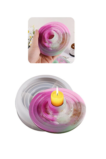 Sirius Hobi Epoksi Kalıp Alçı Mumluk Şamdanlık Kalıpları Daire 1