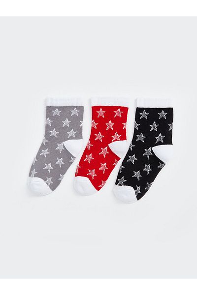 LC Waikiki LCW-gemusterte Socken für Babys – 3er-Set