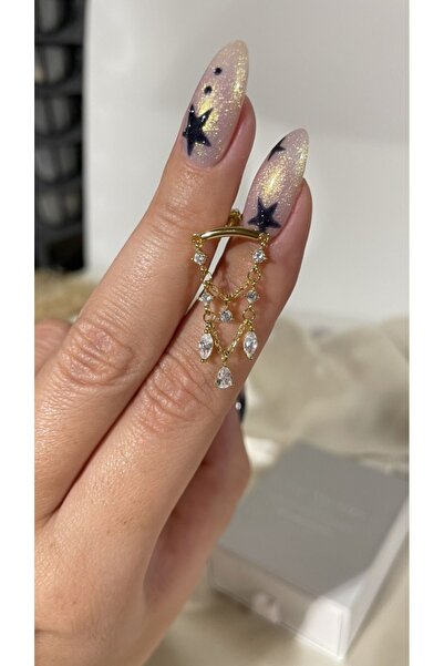 Luna Argento Damla Taşlı Piercing
