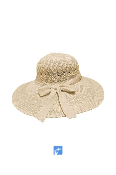 Kardelen Butik Denizli Mercerized Women's Beach Hat - 56-58 cm