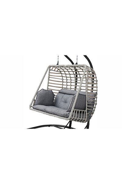 mobilyabazari Ikili Krem Salıncak Bahçe Mobilyası (salon, Balkon, Cafe Ofis)