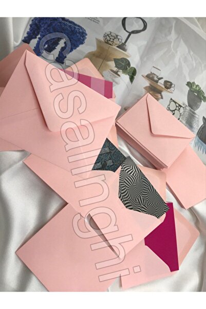 bisaccia 10 أظرف رسائل صغيرة باللونين الوردي والوردي - 7x9 سم