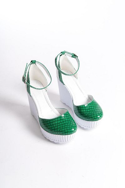 POLO PRESTIGE JESLOW Orthopedic Green Wedge Heel Shoes
