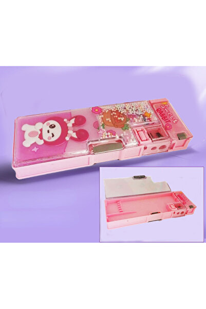 Hobidehobi Çok Fonksiyonlu Kuromi Kalem Kutusu-pembe 3d