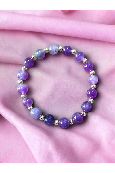 fırsatlar diyarı Elastic Purple Natural Stone Bracelet