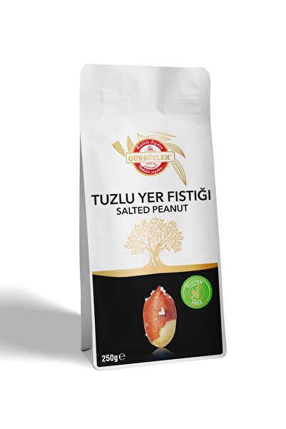 GÜRBÜZLER KURUYEMİŞ Gürbüzler Glutensiz Yer Fıstığı Kavrulmuş Tuzlu 250 Gram