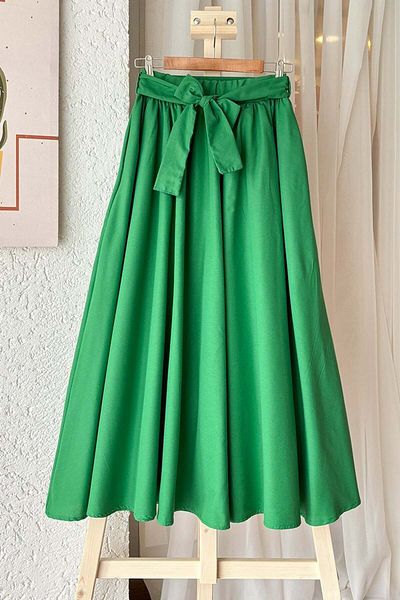 Ceylan Otantik Green Balloon Skirt - Moss