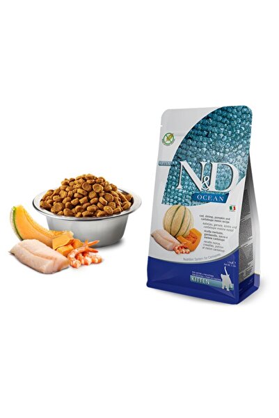 N&D Tahılsız Kitten Yavru Balkabak Karides Morina Balıklı Kedi Maması 1,5 kg