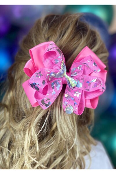 QUEEN AKSESUAR تصميم مخصص فاخر لامع الهولوغرام حورية البحر كاندي الوردي مشبك ...