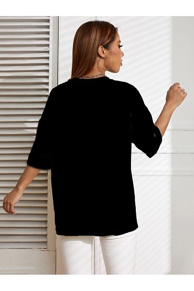 EFFRENATU Oversize Floral Printed T-shirt