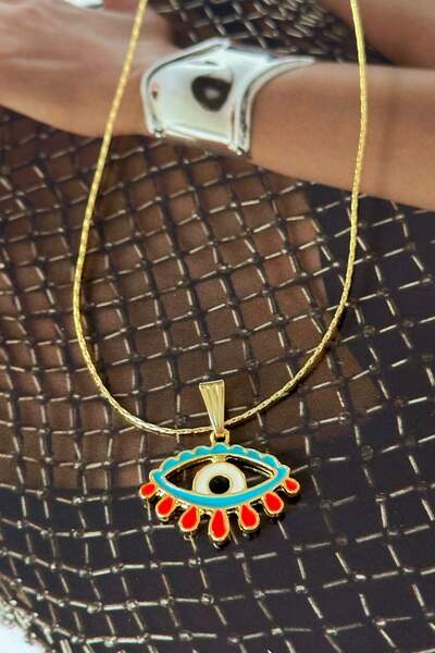 Trendy Butik Zarif Zincirli Göz Kolye