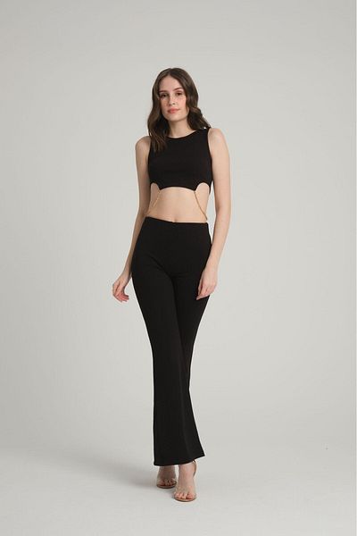 Sumain Design Spanish Leg Black Corduroy Trousers