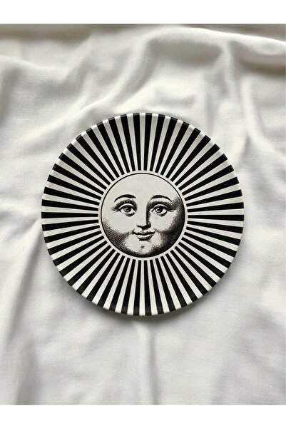 unique florya Διακοσμητική Πλάκα Τοίχου Στολίδι Τοίχου Ηλιακή Πλάκα Μαύρη Λευ...