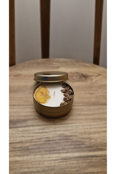 DİLAHOME Doğal Aromaterapi Mum -Portakal Dilimi ve Kahve Çekirdekli Soya Mum ...