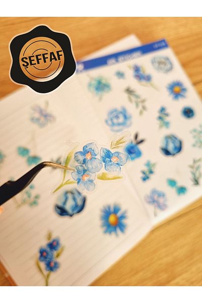 AR Sticker - Set de autocolante transparente pentru laptop, notebook, tabletă, cu tematică florală și frunze