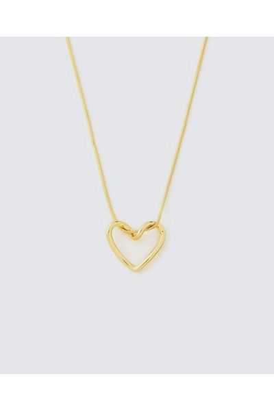 Vitastyle Steel Button Heart Pendant