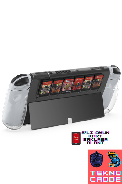 beboncool TNS-1190 El Destekli Grip Tasarım Kart Hazneli Switch OLED Koruyucu...