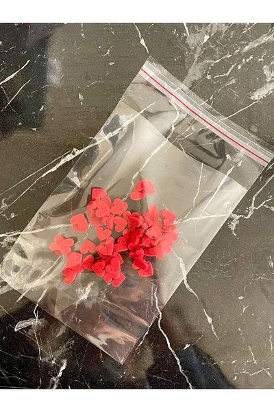 Hayal.kirtasiyesi Tape Transparent Bag 15X25 cm 20 Pieces Candy Bag, Buckle Bag, Jewelry Bag