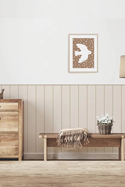 DECOMALL NATUREL BEJ İnce Çizgili Duvar Panel Folyosu,Dekoratif Çizgili Duvar...