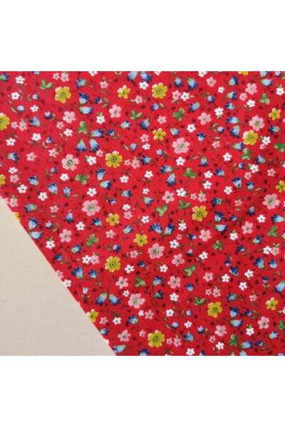 Eylülce Butik Leopard Patterned Polka Dot - 100% Cotton Poplin Tiny Floral Fabric