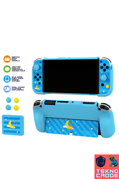beboncool TNS-2120 Uyumlu Nintendo Switch OLED 5in1 Koruyucu Kit