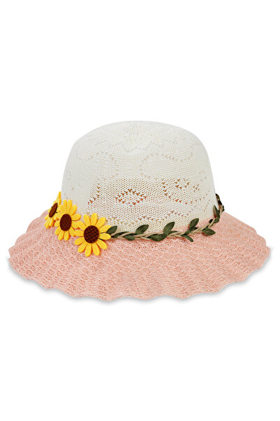 Kardelen Butik Denizli Мерсеризована солом'яна капелюшка для дівчаток віком 6-10 років - розмір 52 см