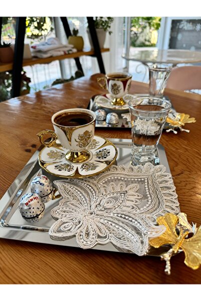 Konyaaltı Çeyizevi منديل تقديم الكوكتيل من هيلين براون - مجموعة من 6 قطع من ا...