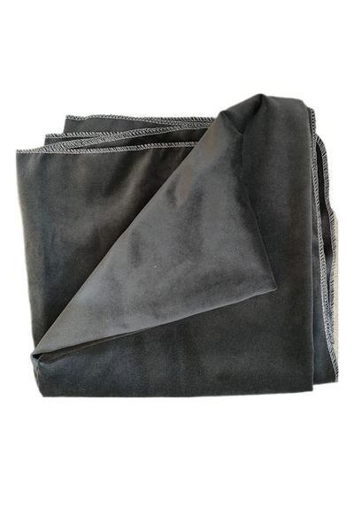 SERA Dark Gray Velvet Okey Game Tablecloth - 140x140