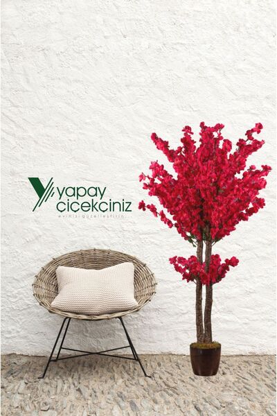 YAPAY ÇİÇEKÇİNİZ 120cm Yapay Vişne Renkli Japon Bahardalı Ağacı