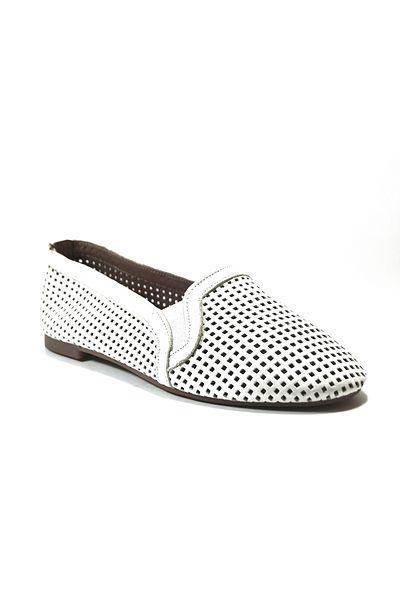 Beety Model B.101 - Pantofi de balet de damă din piele naturală moale albă