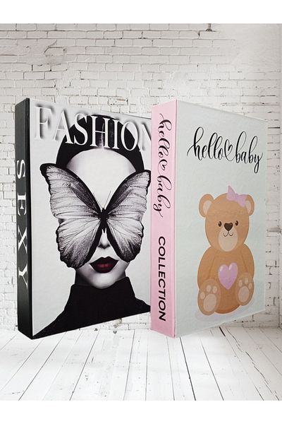 BayCazip Decorative Book Look Box Set of 2 Decorative Book Looking Box