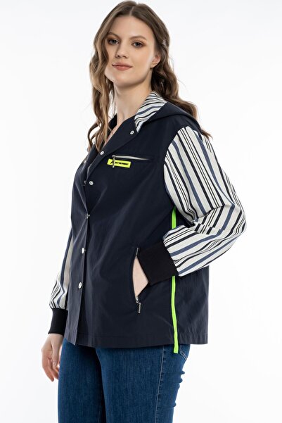 SEDNA ÇİZGİLİ KOMBİNLİ TRENÇ