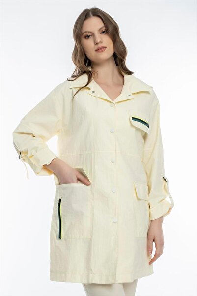 SEDNA SEYYAR KAPÜŞONLU TRENÇ