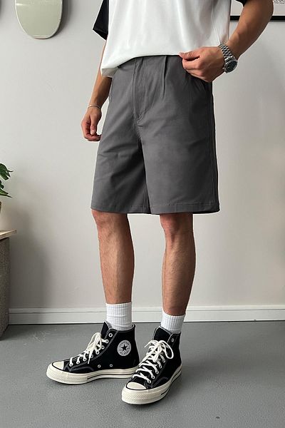 Flaw Wear قماش جبردين أنثراسايت - شورت أساسي