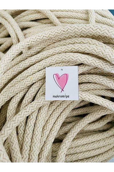Makromİps Σχοινί Macrame - 5,5-6mm Tress Weaving Polyester, Πλήρωση εσωτερικά με σχοινί κορδόνι Suppa Basket Bag