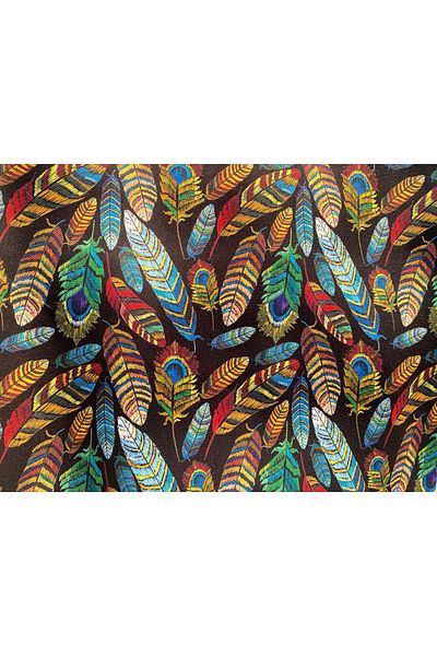 Favor Ethnic Feather Pattern Ψηφιακό τυπωμένο ύφασμα Fvr-750