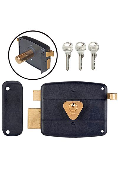 KALE 157C Model - 12cm Narrow Shaved, Small Iron Door Garden Lock