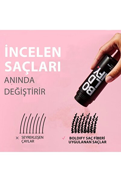 Boldify Saç Dolgunlaştırıcı Fiber, Topik Tozu Koyu Kahve 28gr- Hair Building Fibers