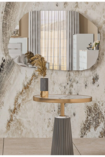 ant home Asimetrik Ayna, Dekoratif Ayna, 85*55 CM Konsol Aynası, Dresuar Ayna...