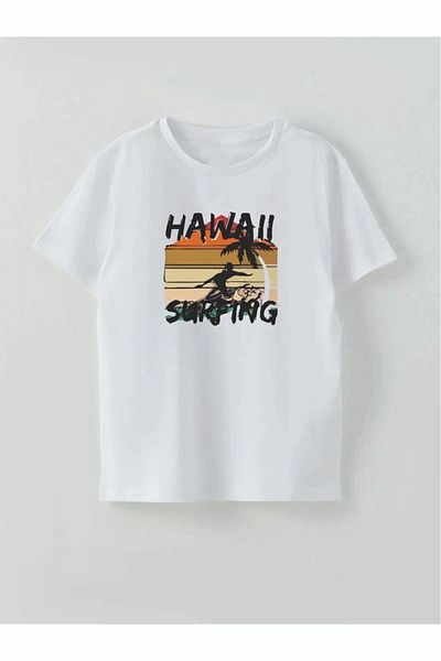 Cevval Tricou cu imprimeu Hawaii Surfing pentru băiat 006